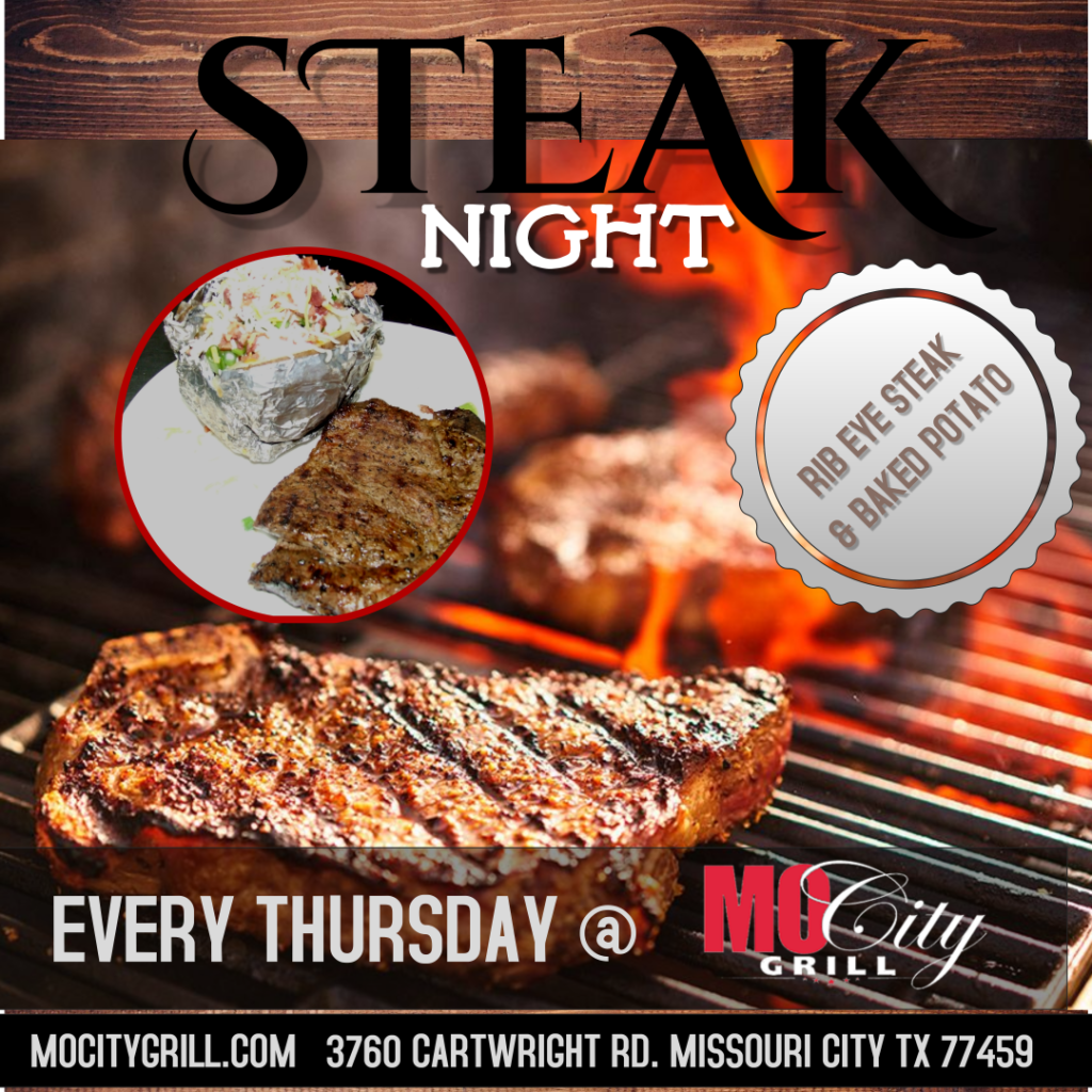 Steak Night Every Thursday Mocity Grill 